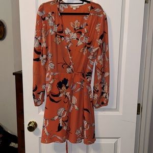 Yumi Kim- orchid blush coral duchess wrap dress